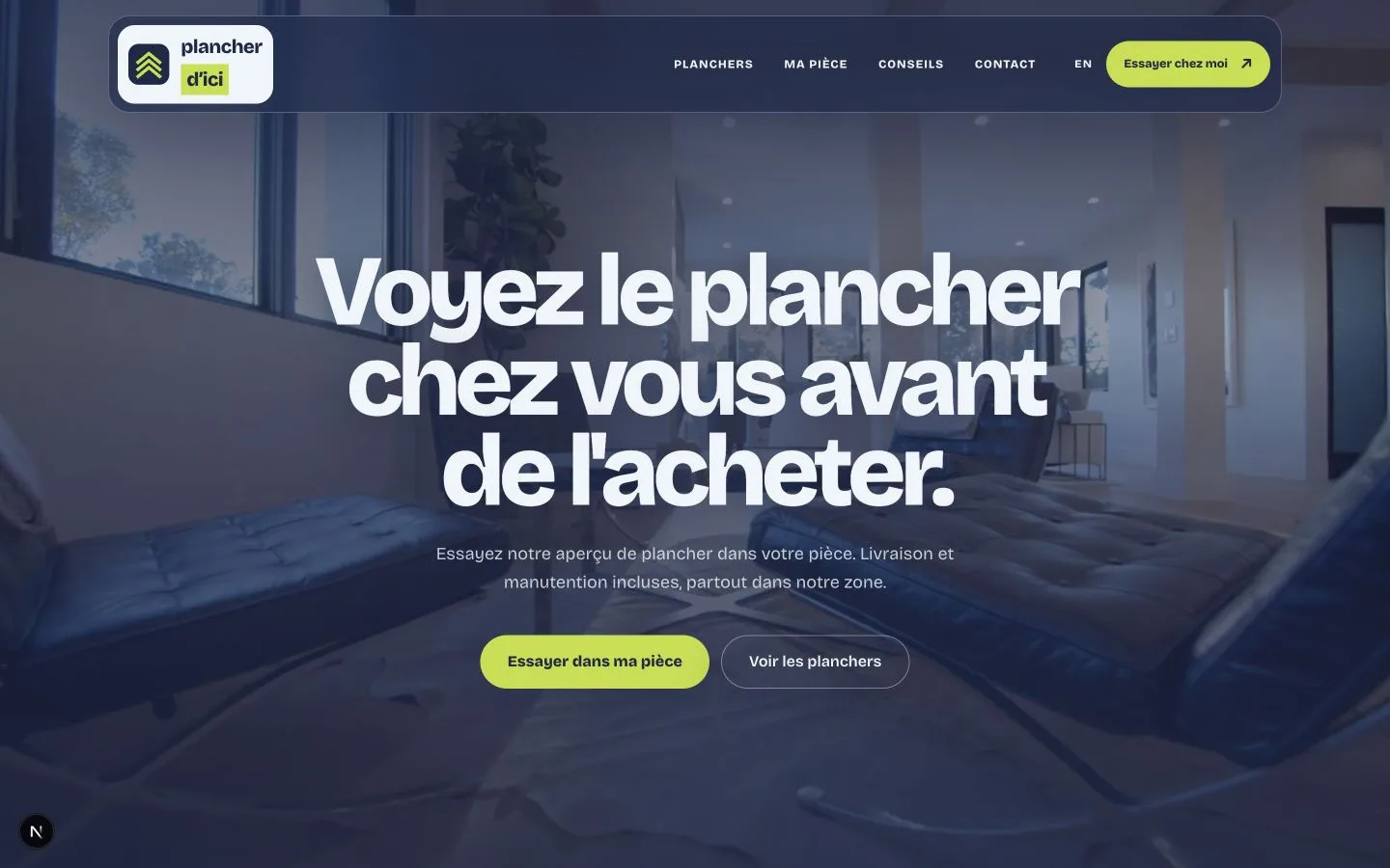 Aperçu du site Plancher d’ici